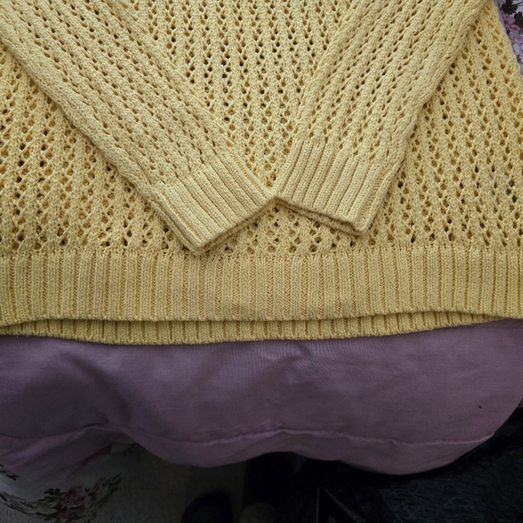 NEW Talbots petite yellow long sleeve sweater. - Picture 2 of 6